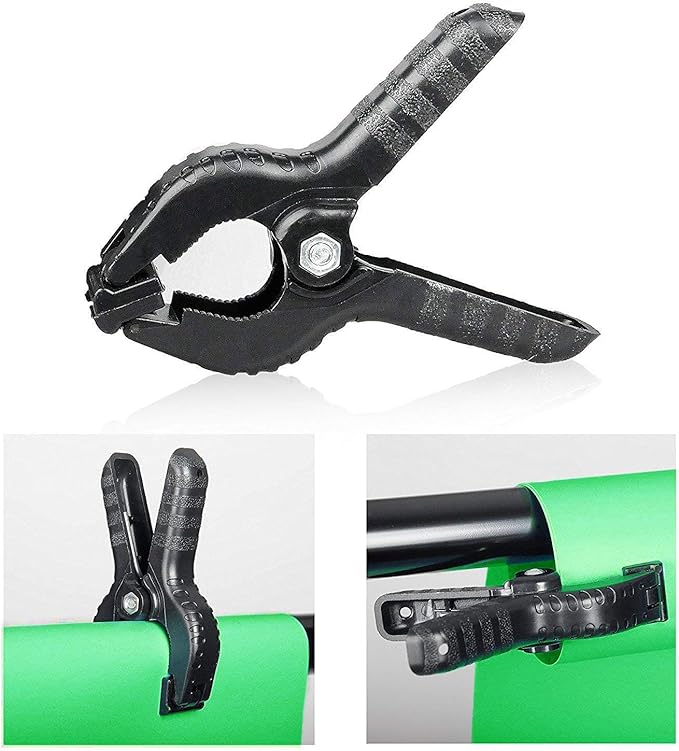 HYJ-INC Photo Video Studio 10 x12ft 100% Cotton Muslin Chromakey Green Screen Backdrop with 8.5 x 10ft Stand Photography Background Support System Kit Clamp, Carry Bag