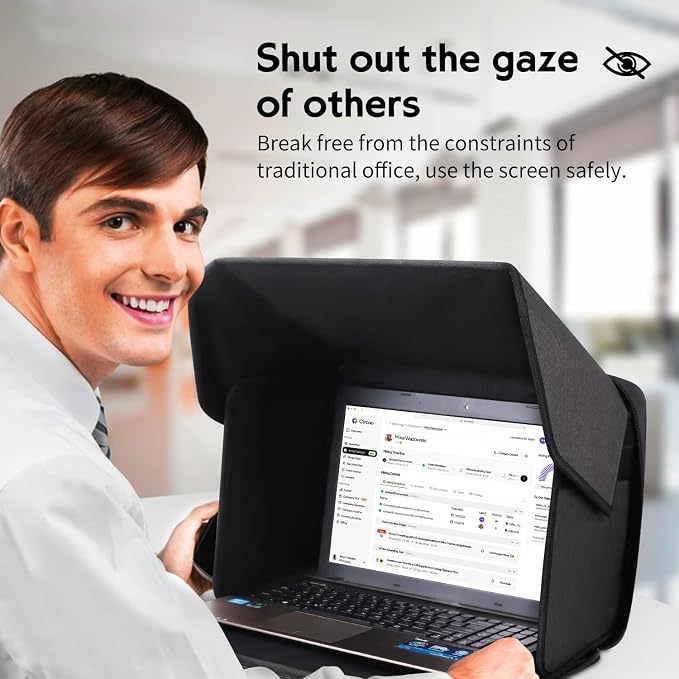 Laptop Sun Shade,Laptop Sun Shade for Working Outside,Foldable and Portable Screen Sun Glare Shield Sleeve,Outdoor Computer Cover,Privacy Protective Hood Sunshade Bag15-16inches (Patent Pending)