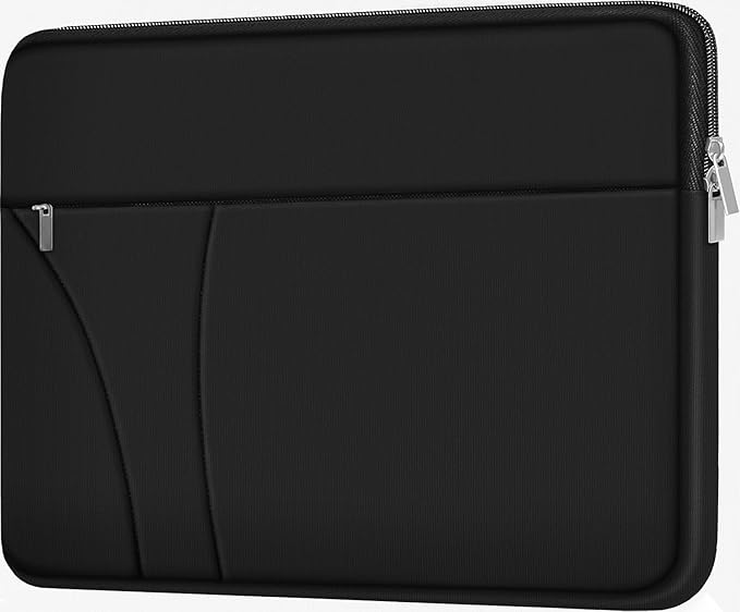Laptop Case 14 inch, Slim Traveling Laptop Sleeve Cover with Zippered Pocket, Shockproof Protective Carrying Briefcase Computer Bag for 14" MacBook Air/Pro, HP, Dell, Lenovo, Acer, Black