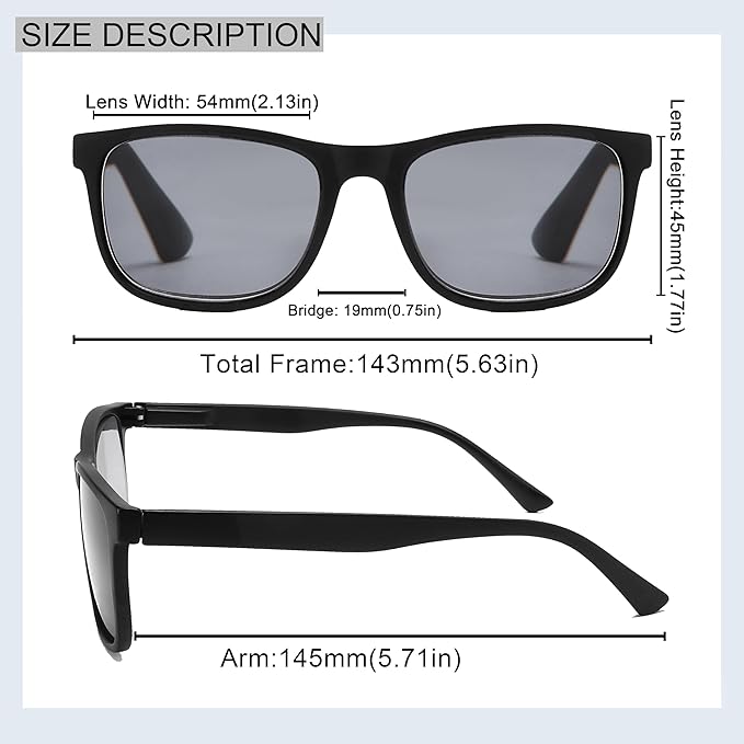 Blue Light Blocking Reading Glasses Men Large Wide Oversized Square Computer Readers Glasses for Big Head/Large Face