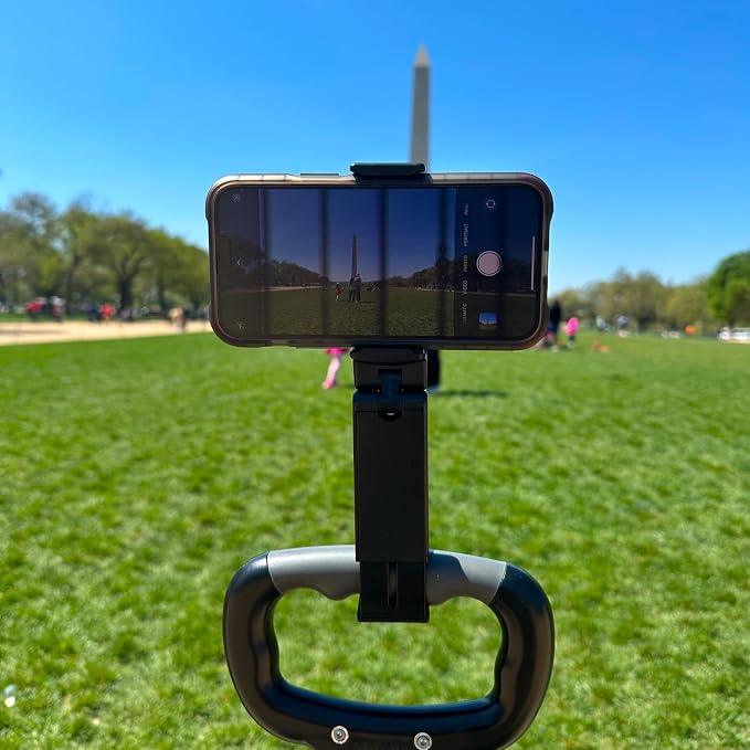 Perilogics Airplane Phone Holder Mount Universal in Flight Hands Free Viewing with Multi-Directional Dual 360 Degree Rotation (Black/Lavender)