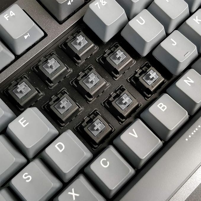 DURGOD Taurus K320 TKL Mechanical Gaming Keyboard - 87 Keys - Double Shot PBT - NKRO - USB Type C (Cherry Speed Silver, Space Grey)
