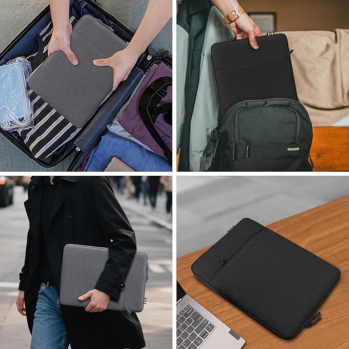 ZYB Portable Monitor Laptop Case 15.6 Inch,Laptop Sleeve 15.6 Inch for 15,6" Portable Monitor Lenovo ThinkPad IdeaPad HP Acer Dell ASUS etc 15,6" Monitors Case Computer Sleeve with Pocket & Bag-Black
