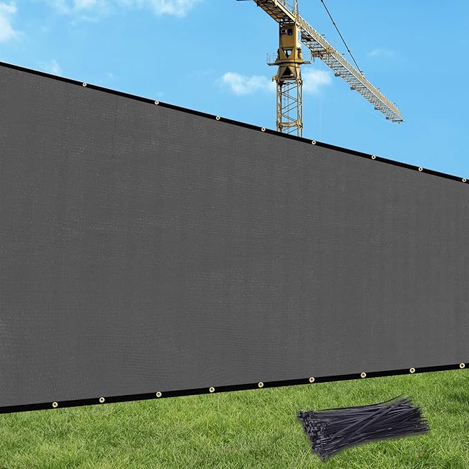 UPGRADE Privacy Fence Screen 3'x14' Dark Grey Outdoor 90% Visibility Blockage 170 GSM Mesh Shade Cover Panels for Backyard,Balcony,Home Decoration with Zip Ties,Customized Avaliable