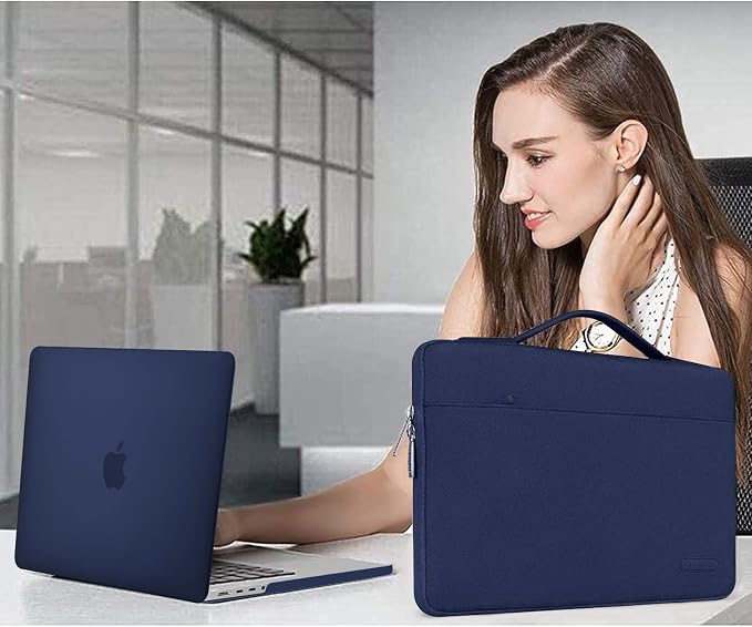MOSISO Compatible with MacBook Pro 14 inch Case M5 2026 M4 M3 M2 M1 2025-2021 A3427 A3426 A3434 A3112 A3185 A3401 A2918 A2992 A2779 A2442, Case&Bag&Keyboard Skin&Webcam Cover&ScreenFilm, Navy Blue
