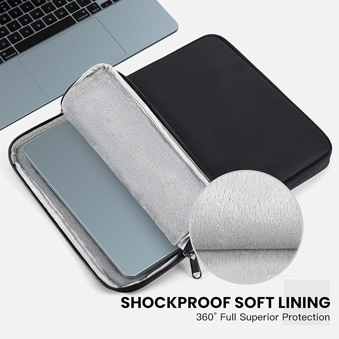 13 inch Laptop Sleeve Case for 2026 MacBook Air 13-inch M5 A3449/ 2025 M4 A3420/ M3 A3113 Water-Resistant Protective Travel Carrying Case with Accessory Pocket
