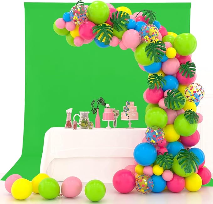 Sugargirl 8FTX10FT Green Screen Backdrop Background for Photography, Polyester Photo Backdrop for Photoshoot, Party, Video and Television (1 Panel)
