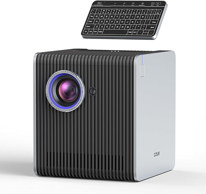 CZUR StarryHub Video Conferencing System, 2200 ANSI Lumens Short Throw Projector + HD 1080P Conference Room Camera with Auto Framing + 6 AI-Driven Microphones + Conference Speakers