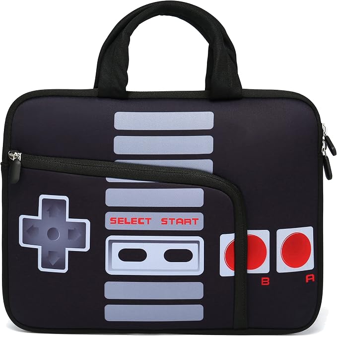 11 11.6 12 12.1 12.5 inches Laptop Sleeve Chromebook Case Ultrabook Case Notebook Sleeve PC Messenger Bag Tablet Case Neoprene Handle Sleeve for Men Women, Two Pockets (Games)