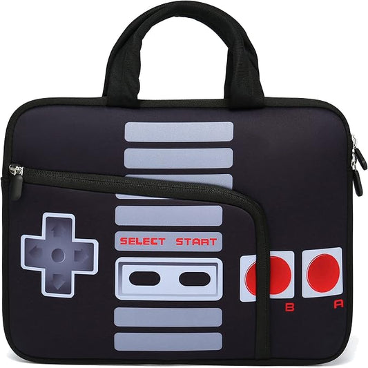 11 11.6 12 12.1 12.5 inches Laptop Sleeve Chromebook Case Ultrabook Case Notebook Sleeve PC Messenger Bag Tablet Case Neoprene Handle Sleeve for Men Women, Two Pockets (Games)