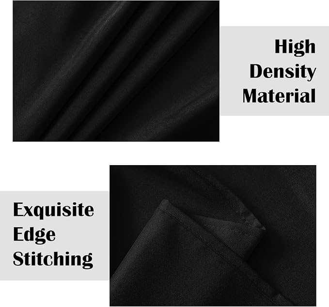 Sugargirl 10X10FT Black Backdrop Background for Photography, Photo Backdrop Black Screen Photo Booth Backdrop for Photoshoot Party Video(1 Panel)