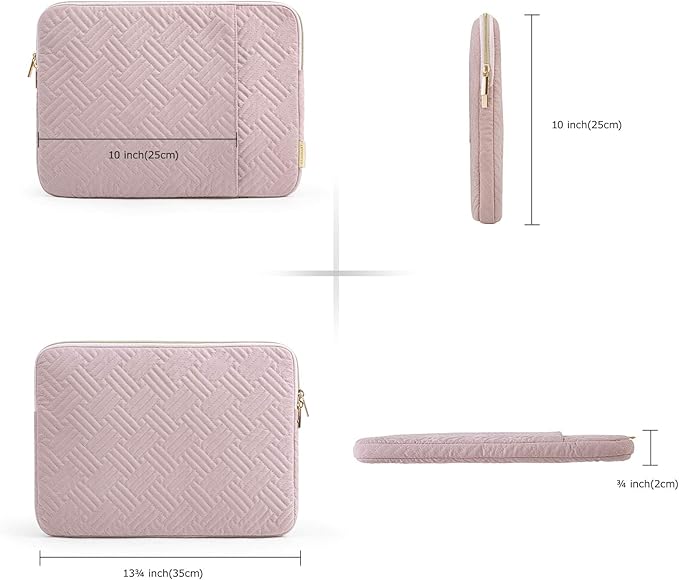 BAGSMART Laptop Sleeve Bag Compatible with MacBook Air/Pro, 13-13.3 inch Notebook, Compatible with MacBook Pro 14 Inch, MacBook Air M2 Sleeve 13 Inch, Repellent Protective Case with Pocket, Warm Tan
