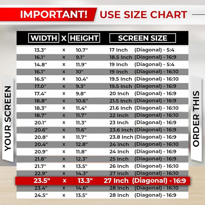 SightPro 27 Inch 16:9 [2 Pack] Computer Privacy Screen Filter for Monitor - Privacy Shield and Anti-Glare Protector