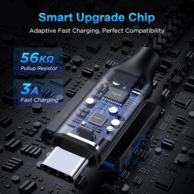 etguuds USB to USB C Cable 1ft, 2-Pack Short USB A to Type C Charger Cord Fast Charging for Samsung Galaxy A17 A16 A15 A26 A36 A56, S25 S24 S23 S22 S21 S20 S10 Note 20, for iPhone 17 16 15, Moto
