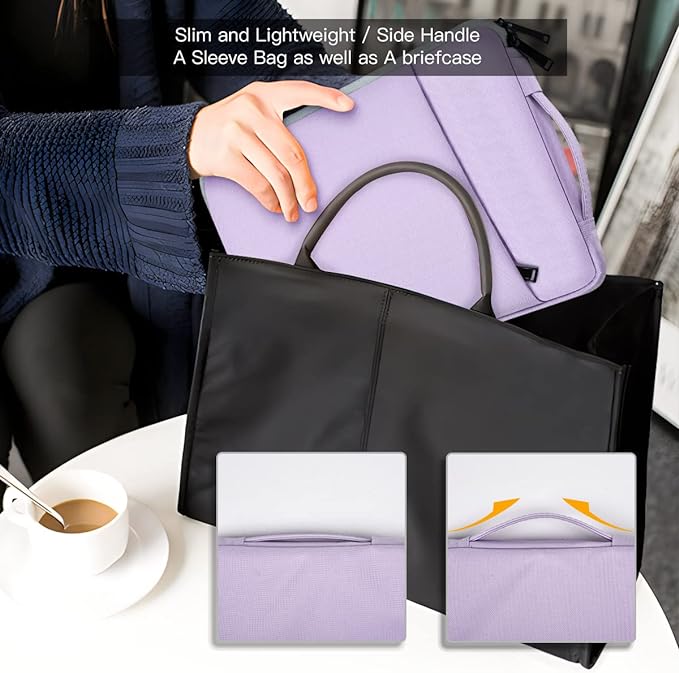 17 17.3 inch Laptop Bag for Women, Computer Sleeve Case Compatible with HP Pavilion 17/ Envy 17/ Dell/Lenovo IdeaPad/LG Gram/MSI/ASUS Notebook/Razer Blade Pro 17, Purple