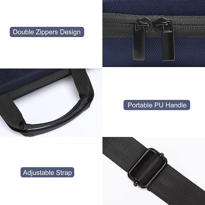 MOSISO Laptop Bag for Men,15-16 inch Computer Bag Compatible with MacBook Air 15 inch/Pro 16 inch, HP, Dell, Lenovo, Asus, Acer, Hard Shell Laptop Case with Front Pocket&Shoulder Strap, Navy Blue