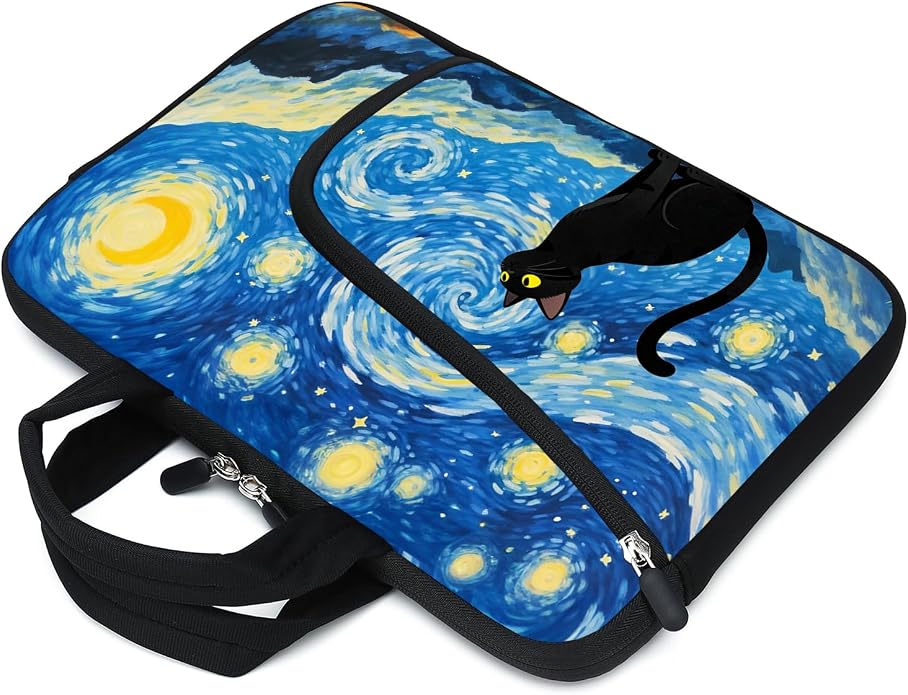15Inch Laptop Sleeve Carrying Bag with Handle， Front Pocket for Placing Power Adapter and Mouse for men women