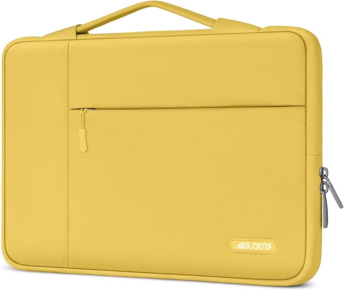 MOSISO Laptop Case 16 inch, 15-15.6 inch Laptop Sleeve with Handle Compatible with MacBook Pro 16 M5 M4 M3 M2 M1, HP Acer Dell Lenovo ASUS, Polyester Multifunctional Computer Bag, Yellow