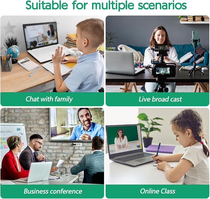 USB Conference Microphone, Desktop & Laptop PC Computer Mic with Mute Button & LED, Noise Reduction, Plug & Play for Online Meetings, Zoom, Recording, Classes, Compatible with Windows/Mac