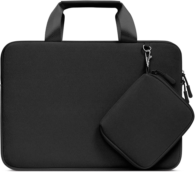 MOSISO Laptop Case 14 inch, Laptop Sleeve Bag Compatible with HP Lenovo Dell ASUS Acer, HP Stream, Dell Latitude, Lenovo IdeaPad, Neoprene Carrying Computer Bag with Handle&Detachable Small Case,Black