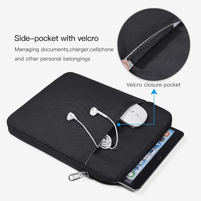 10 inch Tablet Sleeve Case for 11-in iPad Pro M4, iPad Air M2 M3(2025) M4(2026), A16,10.2" 10.9" 10.5 inch Pro/Air, Fire Max 11/Kindle Fire HD 10, Galaxy Tab A9+ Bag,Fit Magic Keyboard