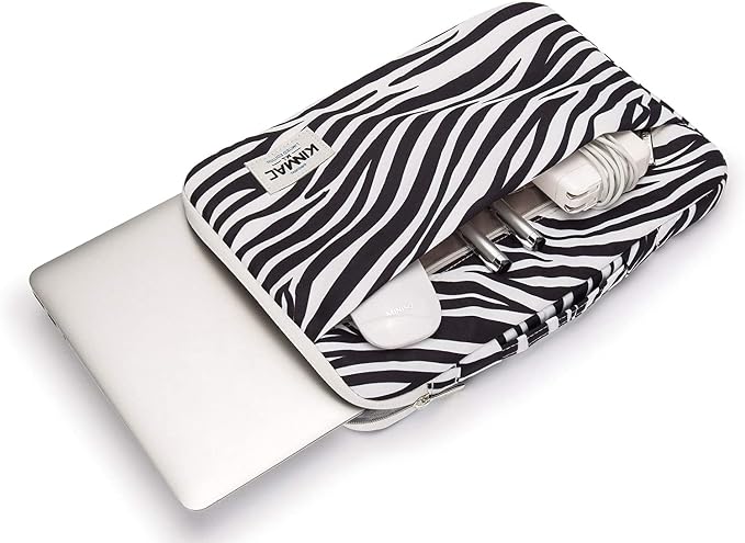 Kinmac 360° Protective Laptop Sleeve Case Bag Cover with Handle for MacBook Pro 16 inch,16 inch HP,Lenovo,Dell,ASUS,Acer Ultrabook and Business Laptop (Zebra)