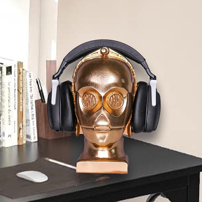 Desktop Headphone Stand, Suitable for Sennheiser, Bose, Beats, Razer, AirPod Max | Arch Bridge Design | Dust and Scratch Protection | Fashionable Retro Gaming Accessory idea