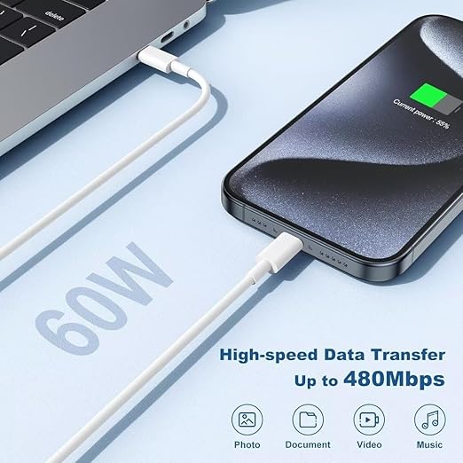 iPhone 17/16/15 Charger, USB C Charger,2Pack 20W Type C Fast Wall Charge Power Adapter,10FT 60W USB-C to C Cable for iPhone Air/17Pro Max/15/16 Pro Max,iPad Pro 12.9/11 inch,iPad Air 5/4th,AirPods Pro