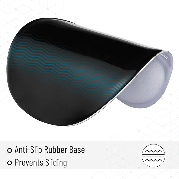 Mr. Pen- Ergonomic Mouse Pad with Wrist Rest, Light Gray Breathable Fabric with Memory Foam Cushion, Non-Slip Rubber Base, Gel Mouse Pad with Wrist Support