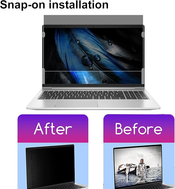 Privacy Screen for HP OmniBook 3 16/OmniBook 5 16/OmniBook 7 16丨HP OMEN 16/Envy 16/Spectre 16/ZBook 16/EliteBook 16 Series 16-Inch Removable Laptop Privacy Filter Shield (Snap-on installation)
