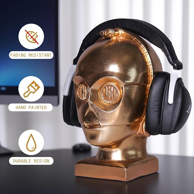 Desktop Headphone Stand, Suitable for Sennheiser, Bose, Beats, Razer, AirPod Max | Arch Bridge Design | Dust and Scratch Protection | Fashionable Retro Gaming Accessory idea