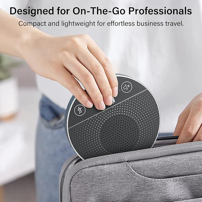 USB Speakerphone,Conference Microphone for Home Office, Omnidirectional Desktop PC Speaker with 360° Voice Pickup, Noise Cancelling, Plug & Play for Zoom/Teams/Skype, Webinar,Online Classes