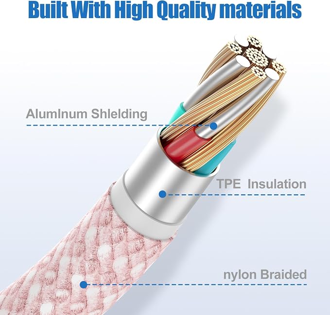 USB C to C Charging Cable 10ft, 60W Fast Type C to C Charger Cord Long for Apple iPhone 17 Pro Max/17 Air/16 Pro Max/15 Plus, MacBook Pro 2021/2020/2019,iPad 12.9/11 inch/Mini/Air 5/4,Samsung Galaxy