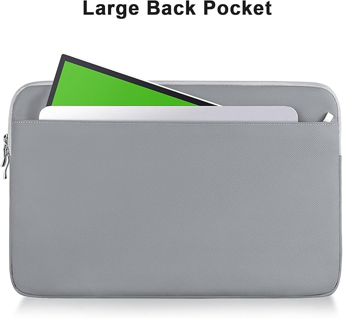 PU Leather Portable Monitor Case 15.6 Inch, Protective Carrying Sleeve for Most 15.6 in Monitors,Water Resistant Portable Computer Laptop Display Bag with Accessory Pocket,Size-15.3"x9.8" Gray