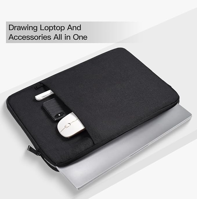 Laptop Case 16 Inch, 15.6-16 Inch Laptop Sleeve for Lenovo IdeaPad 3i Chromebook/Lenovo Yoga 7i/Thinkbook 16/Legion Pro 7i, Dell 16 Plus/Inspiron, ASUS HP Computer Sleeve Bag, Black