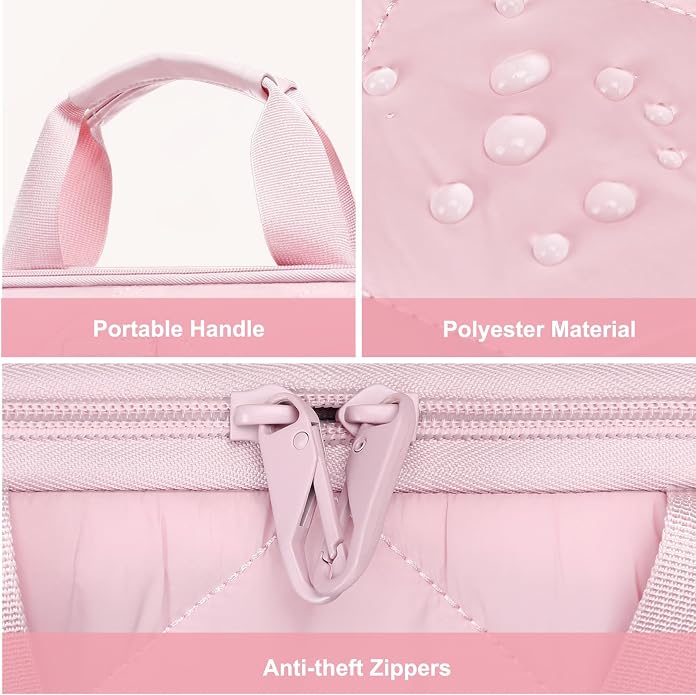 MOSISO 360 Protective Laptop Shoulder Bag, Double Layer Fluffy Padded Laptop Bag with Anti-theft Zipper