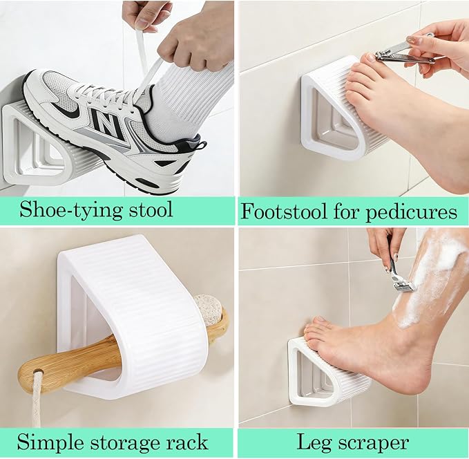 Foot Rest for Shaving Legs, Shower Step Foot Rest Tool Stand to Shave Legs, Anti-Slip Shower Ledge Leg Shaving Shelf
