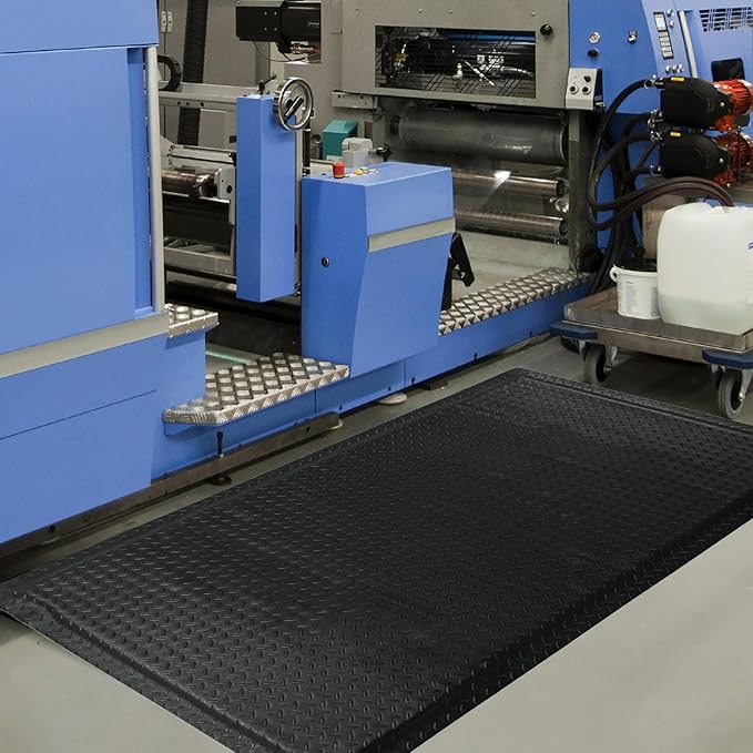 Anti Fatigue Mats Industrial 2' x 6' 15/16" Thick Ergonomic Standing Mat Commercial Kitchen Mat Heavy Duty Diamond Plate Shop Floor Mats Helps Relieve Back and Leg Soreness