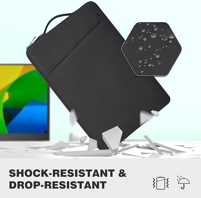 Portable Monitor Case 18.5 Inch Protective Carrying Sleeve for InnoView VisionOwl Upperizon Usparkle Ingnok aimuonos Ingnok Motyeowe Cocopar EVICIV HONGO, 18-18.5" Portable Monitor Bag Case, Black