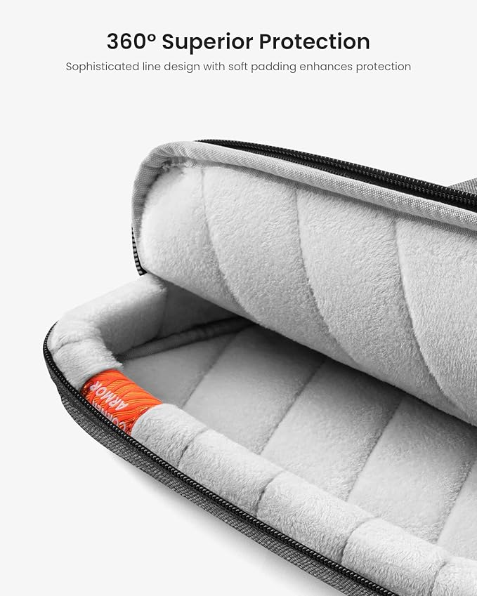 tomtoc 360 Protective Laptop Sleeve for 15-inch 2026 New MacBook Air M5/A3448, M4/A3241, M3/A3114, M2/A2941, 15 Inch Surface Laptop 7/6/5, Dell XPS 15 Plus, Water-Resistant Accessory Bag Case