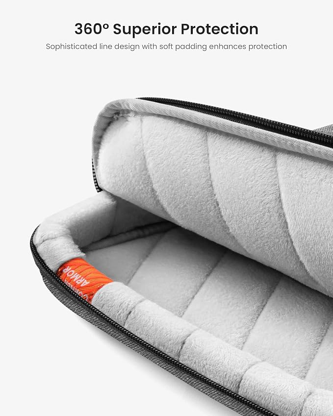 tomtoc 360 Protective Laptop Case for 13-inch New 2026 MacBook Air M5/A3449, M4/A3240, M3/A3113, M2/A2681, M1/A2337, MacBook Neo A18 Pro, 13-in Surface Pro 11th AI PC, Water-Resistant Carrying Bag