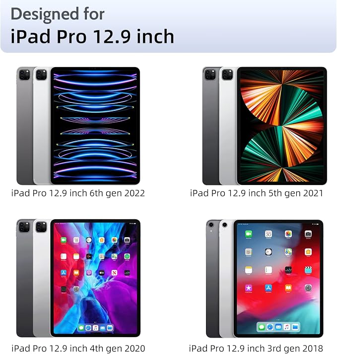 Peslv 2 Pack Magnetic Screen Protector for iPad Pro 12.9 Inch 2018-2022, Feel Like Writing Drawing On Paper, Removable Matte Anti Glare