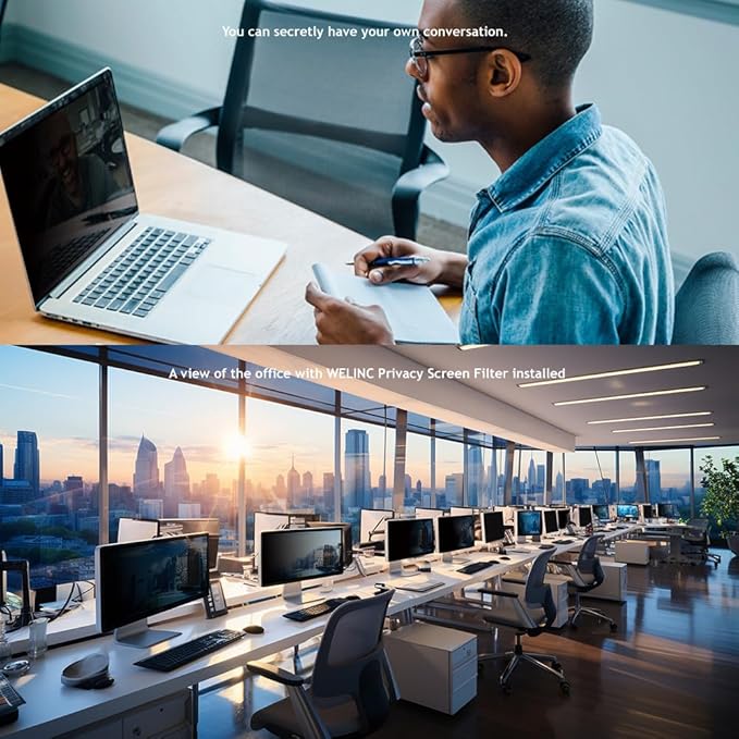 20.1 Inch - 4:3 Aspect Ratio - Computer Privacy Screen Filter for standard square monitor - Anti-Glare - Anti-Scratch Protector Film - Please measure carefully