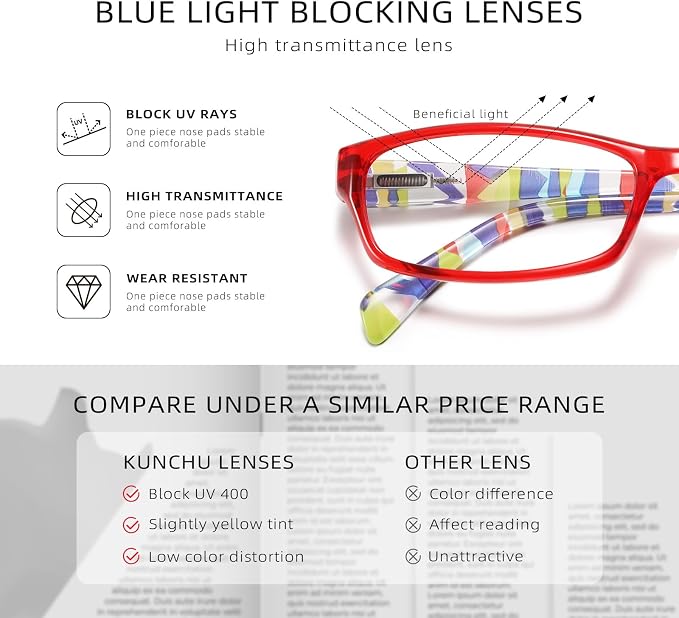 5Pack Reading Glasses for Women - Blue Light Blocking Spring Hinge Computer Readers Anti Glare UV Eyeglasses