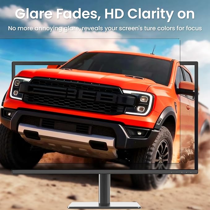 Magnetic Privacy Screen Filter for 24 Inch Computer Monitor 16:9 Aspect Ratio, Removable Hanging Privacy Screen Shield Eye Protection, 24in Anti Blue Light Filter, Anti-Glare Protector