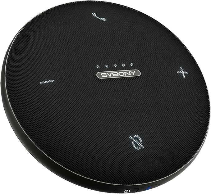 SVBONY SVHub Omni2 Conference Speaker and Microphone, Portable Speakerphone, 4 Noise-Canceling Microphones, Enhanced Voice Pickup, 8 Hours of Call Time, for Home Office Use