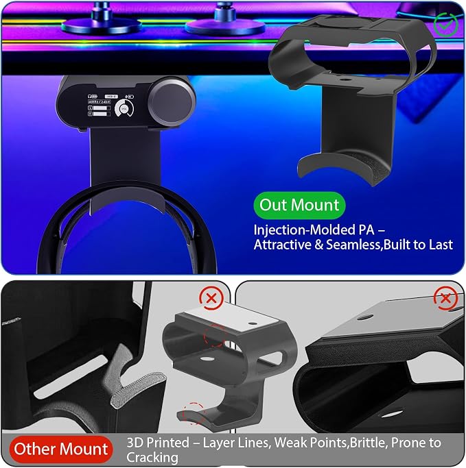 Under Desk Headphone Hanger Stand for SteelSeries Arctis Nova Pro Wireless-Arctis Pro Wireless NOVA Magnetic Mount Secretlab Magnus Version,Headphone Holder for Arctis Nova Pro Wireless