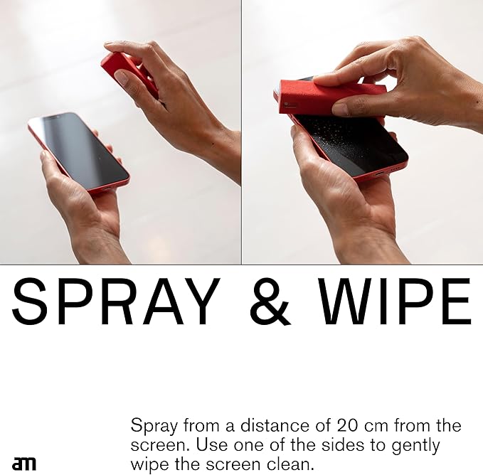 am Screen Cleaner Mist Spray with Microfiber Cloth – Alcohol-Free Screen Cleaning Kit for Phones, Tablets, Laptops, TVs & Car Displays, 3 Pack, Keith Haring