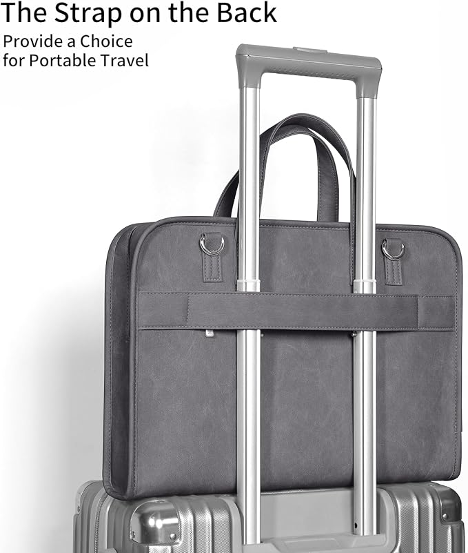 Protective Sleeve Case Bag Compatible with MacBook Pro 16 Inch, 15.6 inch, HP, Dell, Acer Aspire, Asus Notebook, Computer Bag with Shoulder Strap,Pocket,Handle, Gray