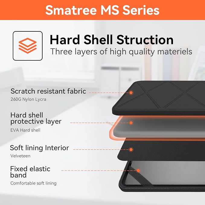 Smatree MS79 Hard EVA Protective Sleeve Case with Stand Compatible for 15.6 inch Samsung Galaxy Book4/Galaxy Book3 Laptop Notebook Bag